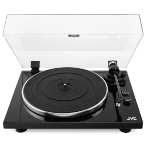 Pick-up Hi-Fi cu ac JVC AL-E534B, Bluetooth, 2 viteze (33 si 45 rpm), platan aluminiu, iesire RCA, negru