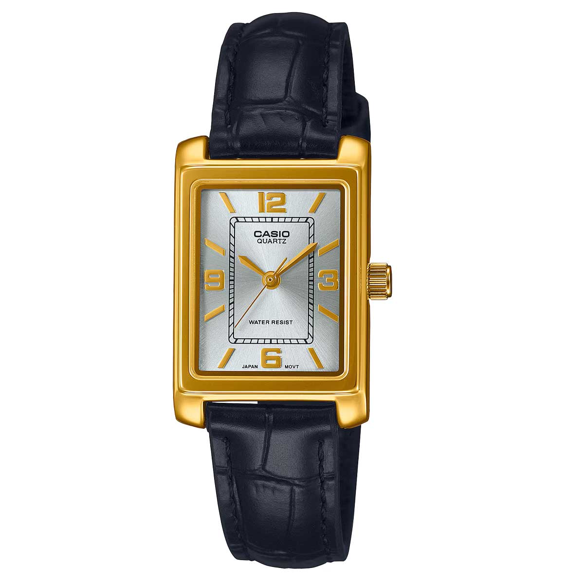 Ceas de dama Casio Collection LTP-1234PGL-7A2EF - Curea Piele Neagra, Carcasa Auriu
