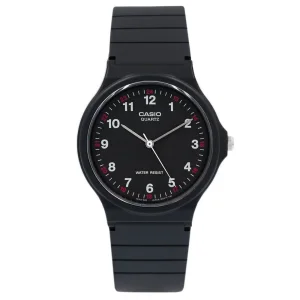 Ceas barbatesc Casio MQ-24-1BLLEG clasic negru cu bratara din rasina si afisaj analog
