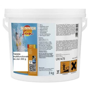 ​Tablete multifunctionale de clor, utilizat pentru dezinfectia apei din piscina, 3 kg