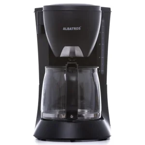 ​Cafetiera, 680 W, 1.2 litri, capacitate 8 - 10 cesti, filtru permanent inclus, indicator nivel apa, neagra