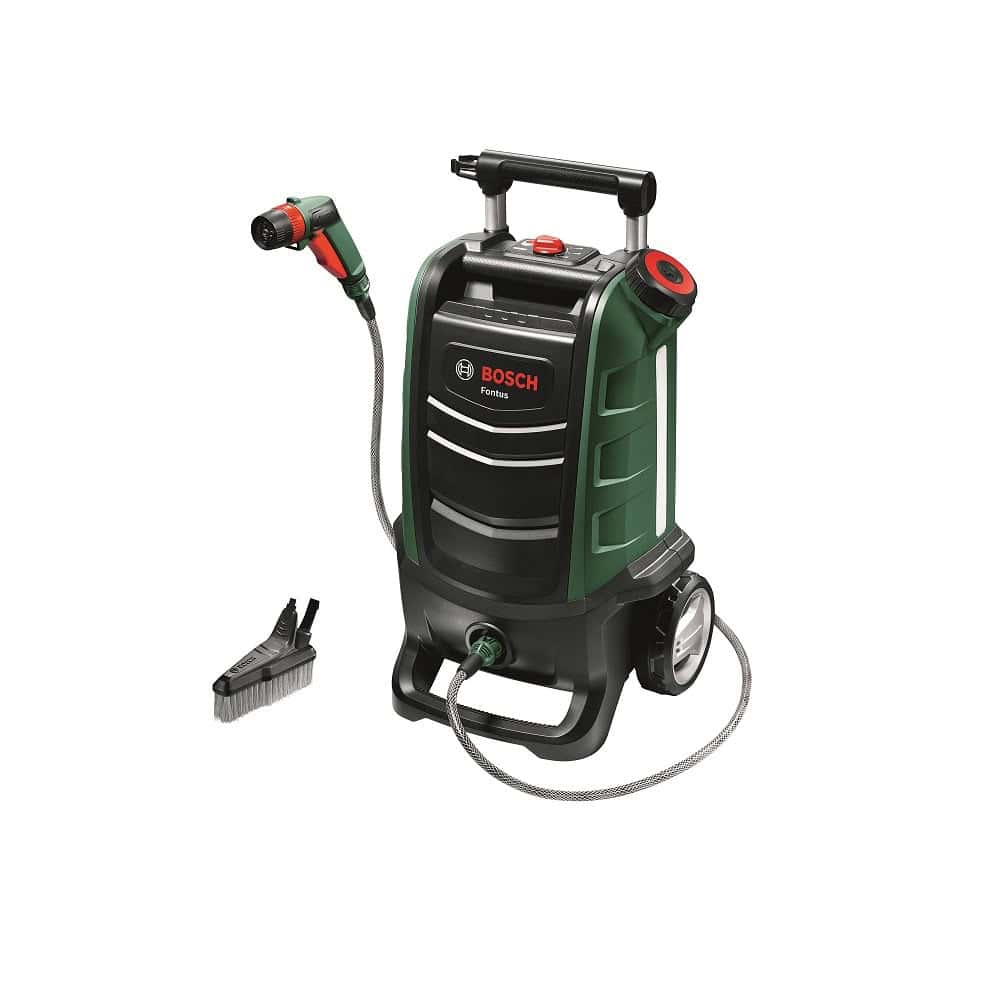 Aparat de spalat cu presiune Bosch, patru modele de stropit, presiune reglabila a apei, SmartBrush, 18V Li-Ion, cu rezervor 15 l, fara acumulator