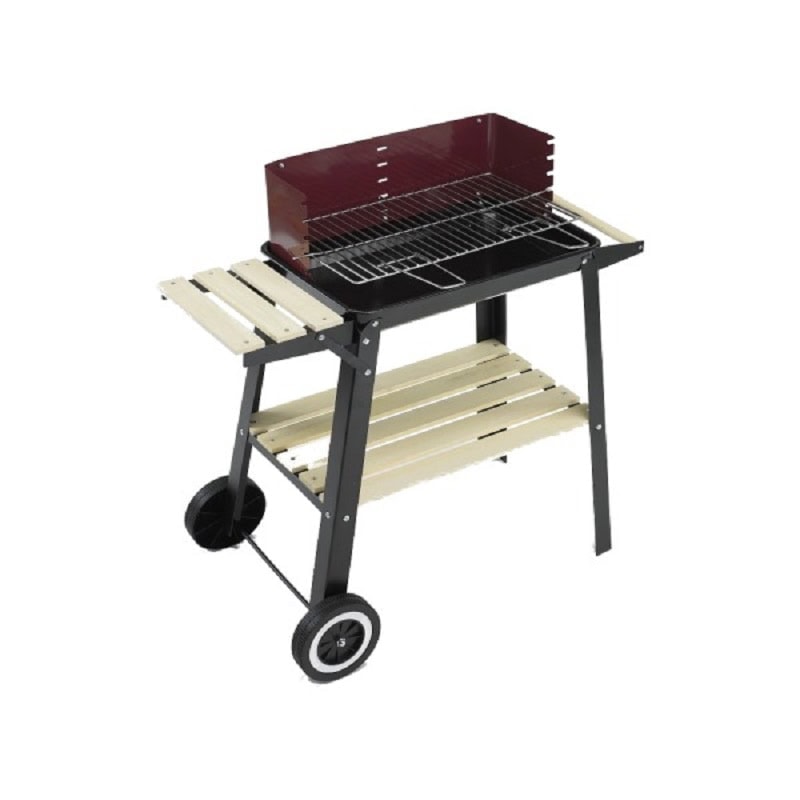 ​Gratar, fabricat din otel, gril din inox, pe carbune, suprafata de gatit 47 x 24 cm