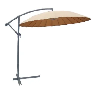 Umbrela soare DacEnergy©, diametru 300 cm, schelet fabricat din otel si aluminiu, spitele din fibra de sticla, culoare crem