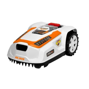 ​Robot de tuns iarba / gazon, timp de lucru 40 minute, cu acumulator Li-ion, 20 V, 2 Ah, latime de taiere 18 cm, reglarea inaltimii intre 25 mm si 60 mm, cu roti