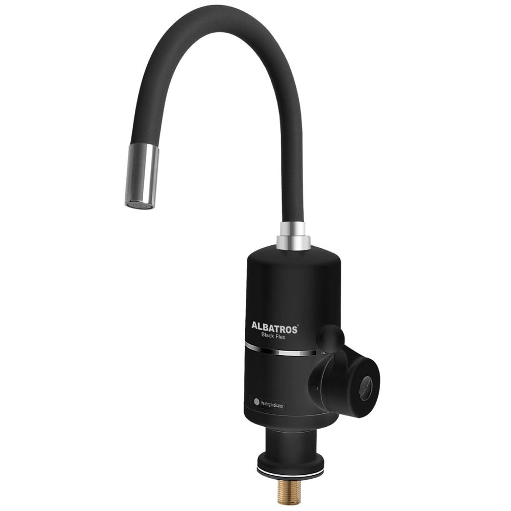 ​Robinet electric instant, pentru chiuveta, protectie supraincalzire, termostat, IPX4, rotatie pipa la 360 grade, presiune apa 0.04 - 0.6 Mpa, 3 kW, negru