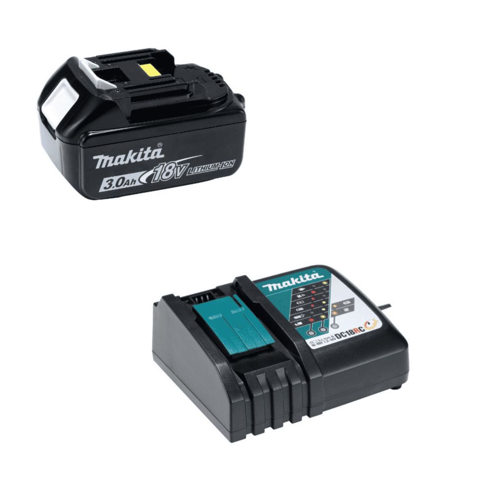 Set de incarcare Makita, incarcator rapid, acumulator Li-ion LXT, 18 V, 3 Ah, indicator incarcare