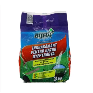 Ingrasamant gazon, fara clorizi, granulat combinat, suprafata de acoperire 200 mp, 3 kg
