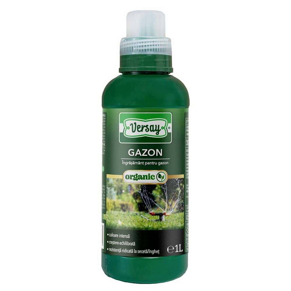 Ingrasamant organic gazon Versay, intensifica culoarea, rezistenta ridicata la seceta/inghet, lichid, 1 L