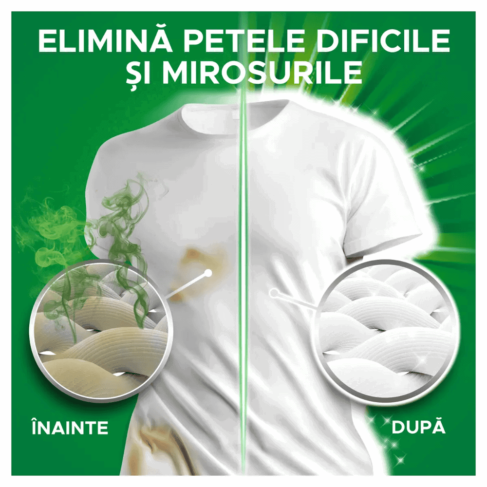 Ariel detergent de rufe lichid, Mountain Spring, 4.4 l, dur cu petele, bland cu hainele, 80 de spalari