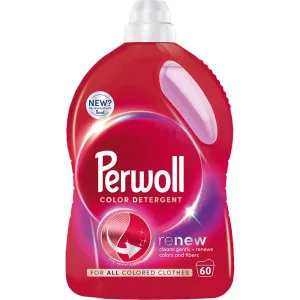 Detergent lichid Perwoll Color Renew, parfum discret si elegant, revitalizeaza si reimprospateaza culorile, 3 l, 60 spalari