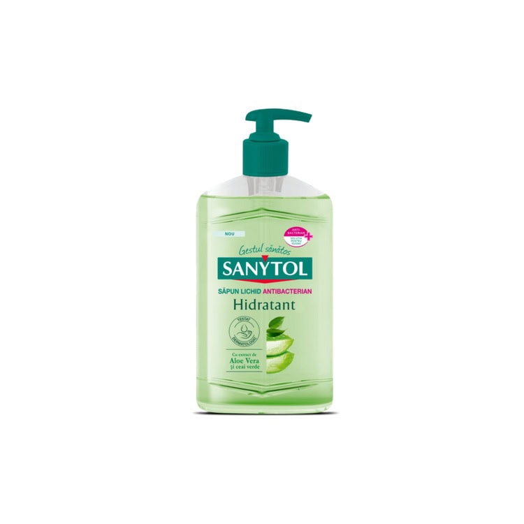 SANYTOL Sapun Lichid Antibacterian Hidratant – Aloe Vera si Ceai Verde, 250 ml