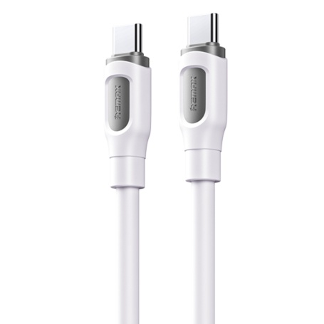 Cablu de date cu incarcare rapida REMAX RC-C111, USB-C la USB-C, 1 metru, 60W, alb