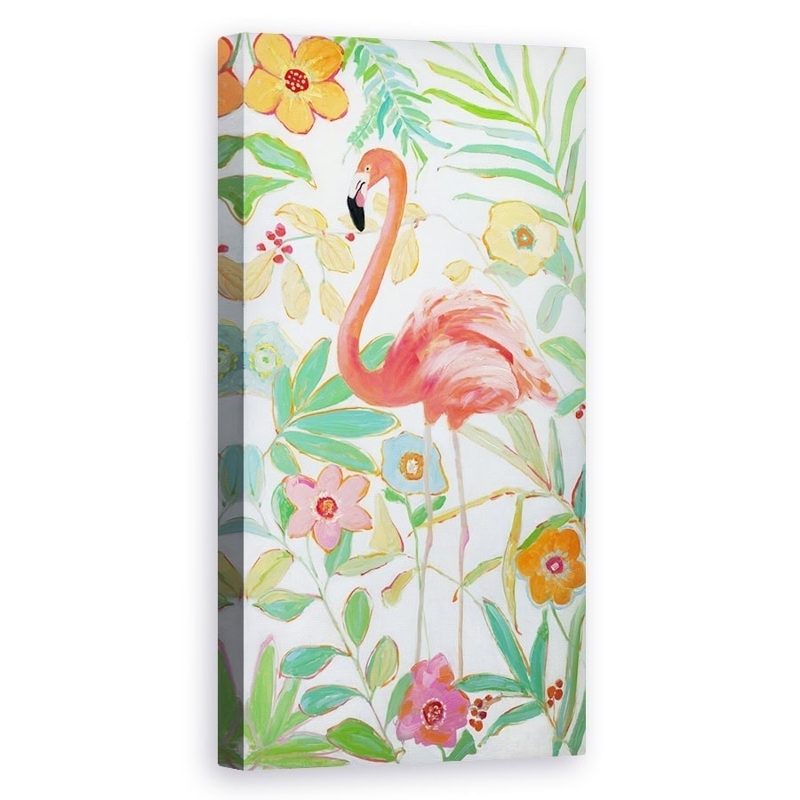 Tablou Canvas - Animale, Flori, Flamingo, Pictura