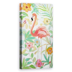 Tablou Canvas - Animale, Flori, Flamingo, Pictura