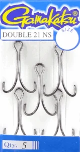 Ancora Gamakatsu Dubla 21NS (5buc/pachet) Nr.2-Nr.8