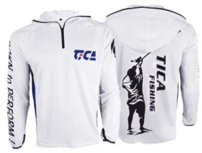 Bluza cu gluga Tica UV Protect White