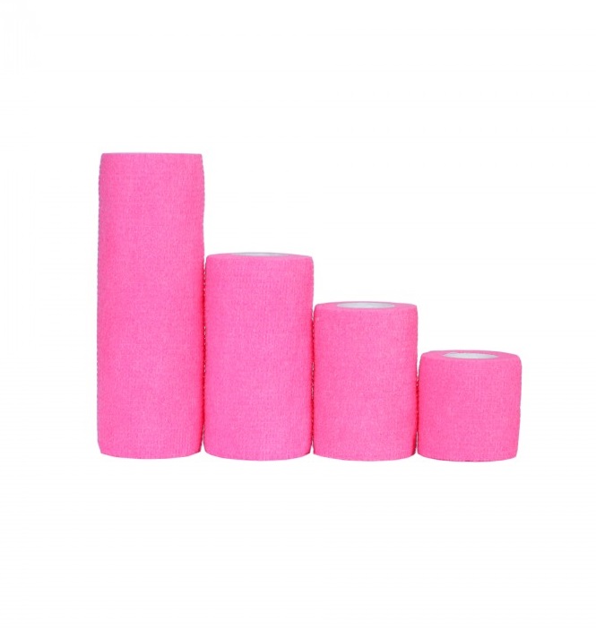 Bandaj elastic autoadeziv Minut, roz