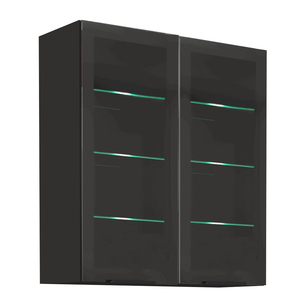 Dulap superior, negru, ARAKA/MENZO/SIBER 80 GS-90 2F