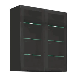 Dulap superior, negru, ARAKA/MENZO/SIBER 80 GS-90 2F
