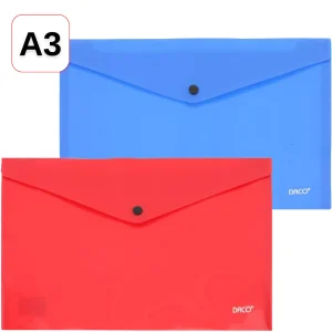 Mapa plastic A3, cu capsa si clapeta in V, DACO