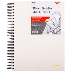 Bloc desen si schite A4 cu spirala, 120g/mp, 80 file, DACO