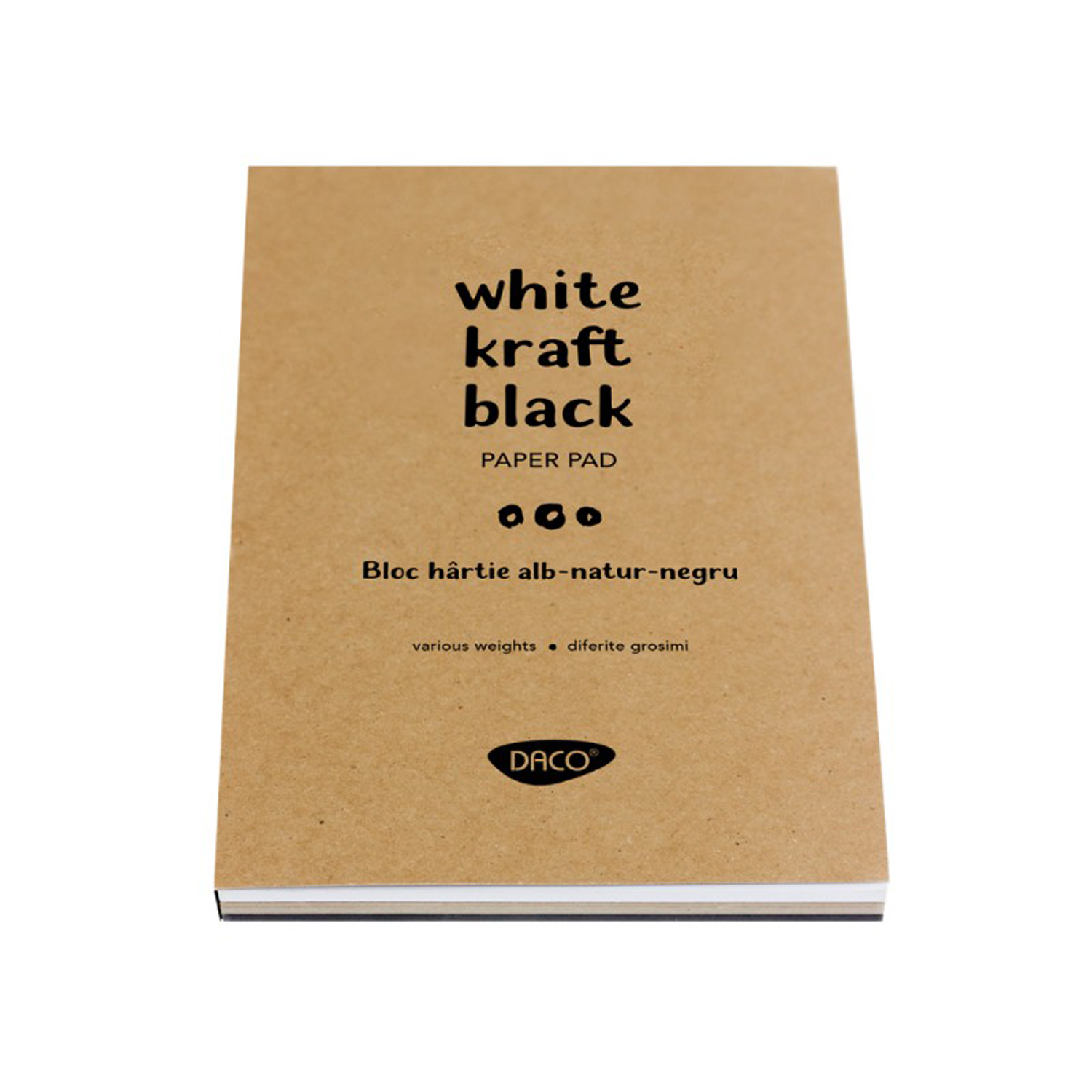 Bloc desen si schite A5, hartie alba-natur-neagra, 110 -240g/mp, 60 file, DACO