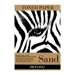 Bloc Mixed Media A4, hartie tonata, 120g/mp, 50 coli, FABRIANO Sand