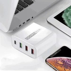 Adaptor priza WLXA6, cu 4 porturi USB, Qualcomm 3.0, 53W