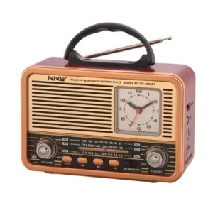 Radio AM/FM/SW cu ceas analog, BT/USB/TF/AUX, 8W, 1200mAh, cablu