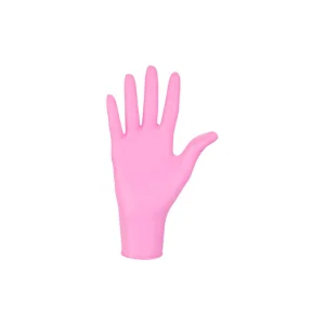 Manusi medicale Nitrylex pink Mercator fara pudra cu protectie pentru bacterii, fungi si virusuri