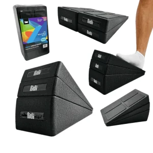 Set pene fitness,cu 3 unghiuri de inclinare, Squat Wedge Block, Negru