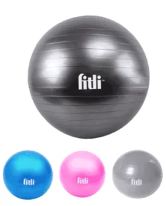 Minge fitness 75cm, Fitli, pentru exercitii gimnastica, aerobic, pilates, recuperare, pompa inclusa, Antrachite