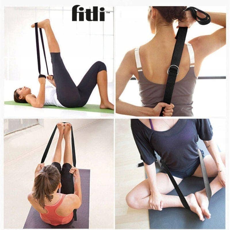 Curea de Yoga pentru exercitii de intensitate puternica, 300 cm, Negru 8