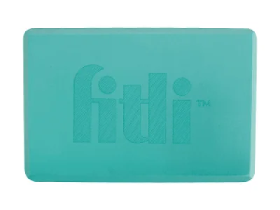 Cub pentru Yoga si Pilates, Fitness block, 23x15cm,FitLi, Turcoaz