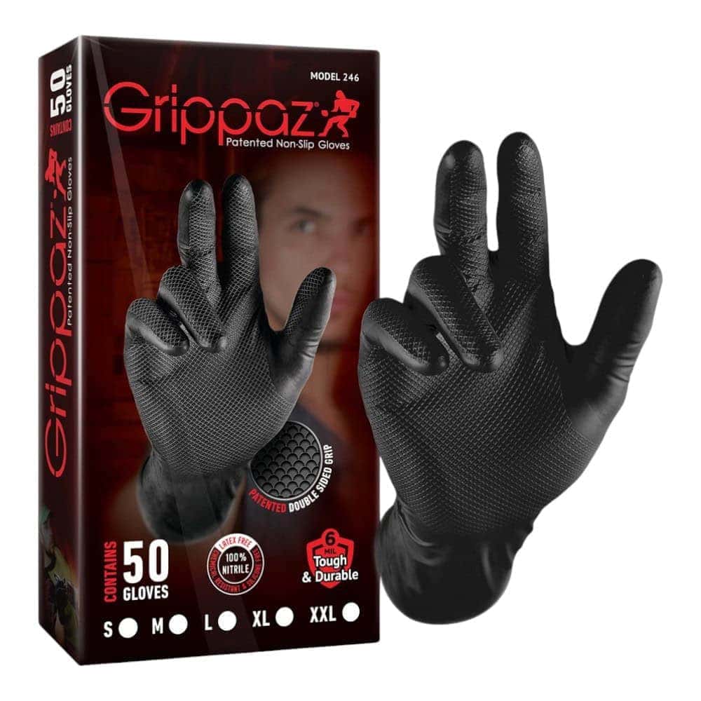 Set 50 manusi nitril L/XL, rezistente chimic, aderenta ridicata 4