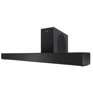 Soundbar 2.1 JVC H-E434B, RMS 200 W, USB, Subwoofer, Bluetooth, Surround Dolby Digital, telecomanda