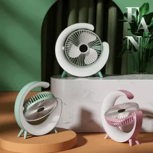 Ventilator portabil, 5 moduri iluminare, USB