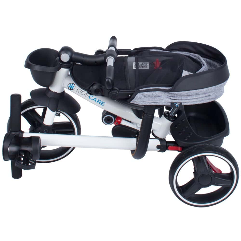 Tricicleta pliabila pentru copii Impera kaki, scaun rotativ, copertina de soare, maner pentru parinti Kidscare 4