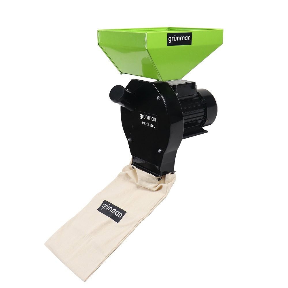 ​Moara pentru cereale, cu protectie antirefulare, motor electric, 1.1 kw, turatie motor 2850 rot/min, 240 kg/h, 5 site 5
