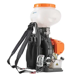 Atomizor, motor termic, 3.7 kw, 5 CP, distanta orizontala de pulverizare de 21 m, motor termic, pompa booster, curea de umar, 14L