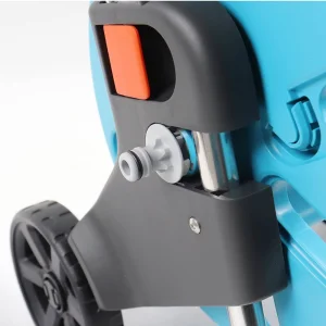 ​Carucior pentru furtun, din plastic, robust, cu roti de transport, maner mare