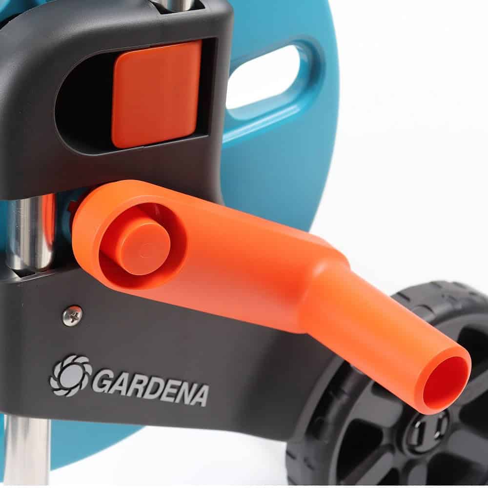 ​Carucior pentru furtun, din plastic, robust, cu roti de transport, maner mare 3