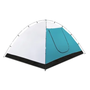 Cort camping DacEnergy, realizat din poliester, folie de protectie la sol din polietilena, 4 persoane, husa transport, 210x240x130 cm
