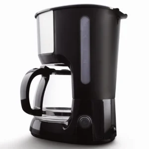 ​Cafetiera, 750 W, 1.25 l, capacitate 10 cesti, bol din sticla, filtru permanent, detasabil si lavabil, mentinere la cald, negru si argintiu