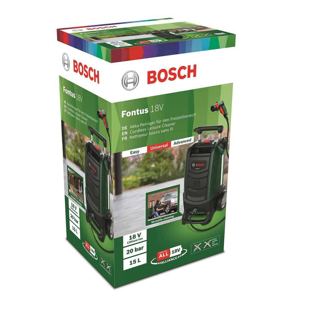 ​Aparat de spalat cu presiune Bosch, patru modele de stropit, presiune reglabila a apei, SmartBrush, 18V Li-Ion, cu rezervor 15 l, fara acumulator 4