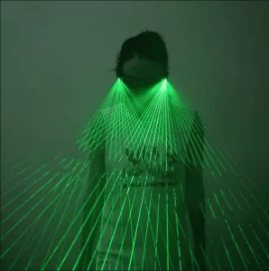Ochelari reincarcati cu laser LED DacEnergy©, pentru petrecere, dans, festival, club, unisex, culoare verde