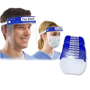 Viziera de protectie cu burete si plastic anti aburire- set 10 bucati