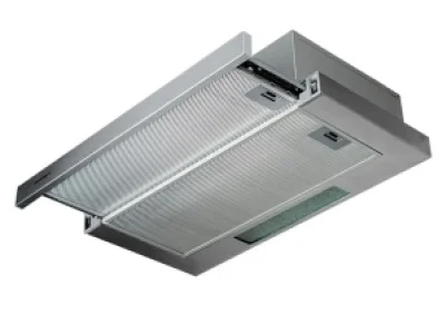Hota incorporabila, din otel inoxidabil, iluminat Led, buton de control, 2 trepte de viteza, 175 mc/h, 74 W, 60 cm, argintie