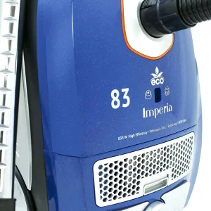 Aspirator Albatros​​​​​​​, cu sac, aspirare uscata, filtru Hepa, tub metalic telescopic, control al puterii, functia Soft Start, 3.5 l, 833 W, albastru